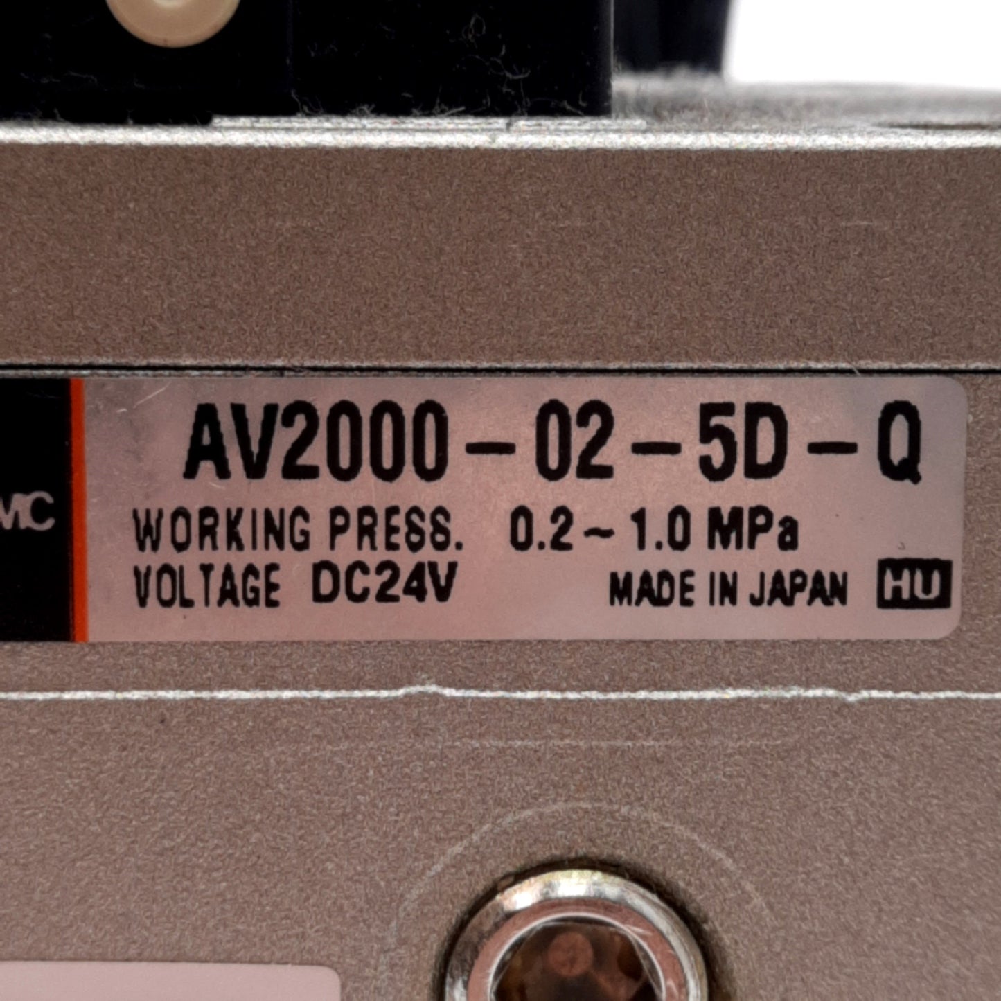 Used SMC AV2000-02-5D-Q Soft Start-Up Valve, 0.2-1.0MPa, Rc1/4 Ports, 24VDC Coil