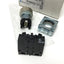New – Open box Siemens 3SB3 601-0AA11 Pushbutton Switch Black, Momentary, 1NO-1NC Contact Block