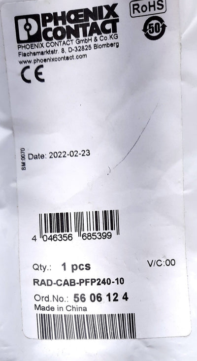 New Phoenix Contact RAD-CAB-PFP240-10 ANTENNA CABLE 10ft 50OHM LMR 240