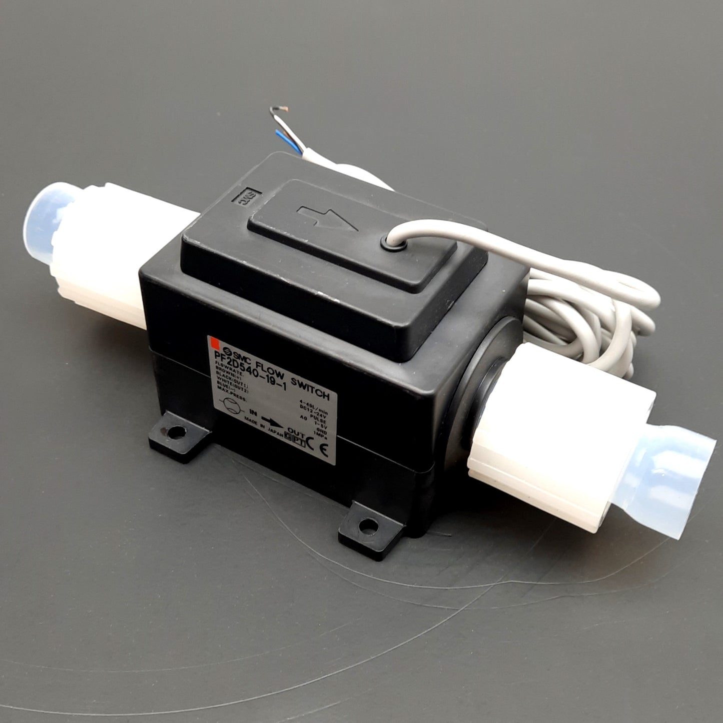 Used SMC PF2D540-19-1 Digital Flow Switch, 4-40L/min, ø3/4in Ports, 1.0MPa, 12-24VDC