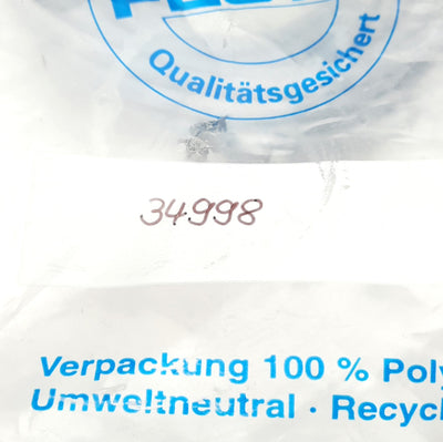 New Festo 34998 KMYZ-2-24-5-LED Solenoid Connecting Cable, 2-Pin, 24VDC 1A, 5m