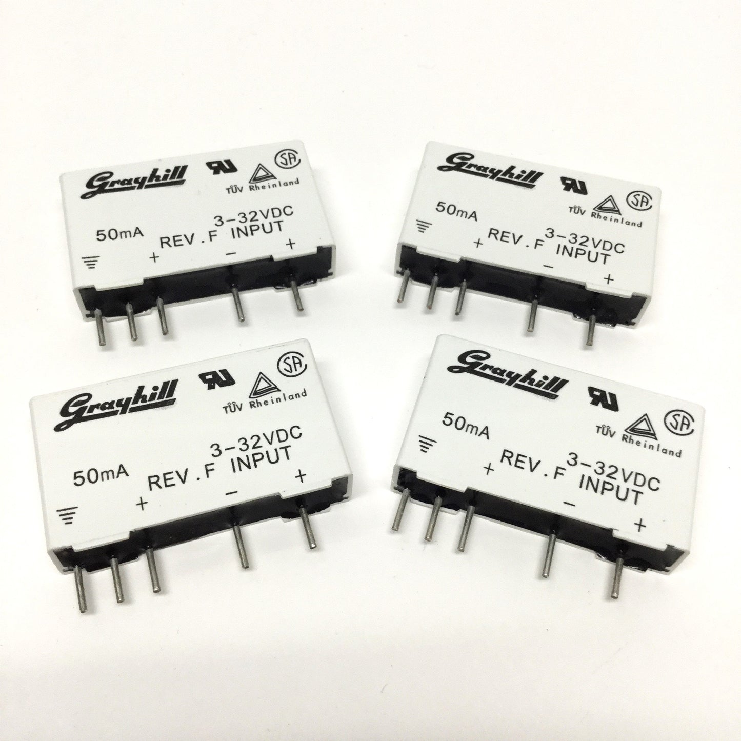 New – Open box Lot of 4 Grayhill 70M-IDC5 Rev F SSR DC Digital Input Module, 3-32VDC 50mA