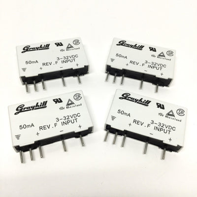 New – Open box Lot of 4 Grayhill 70M-IDC5 Rev F SSR DC Digital Input Module, 3-32VDC 50mA