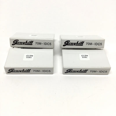 New – Open box Lot of 4 Grayhill 70M-IDC5 Rev F SSR DC Digital Input Module, 3-32VDC 50mA