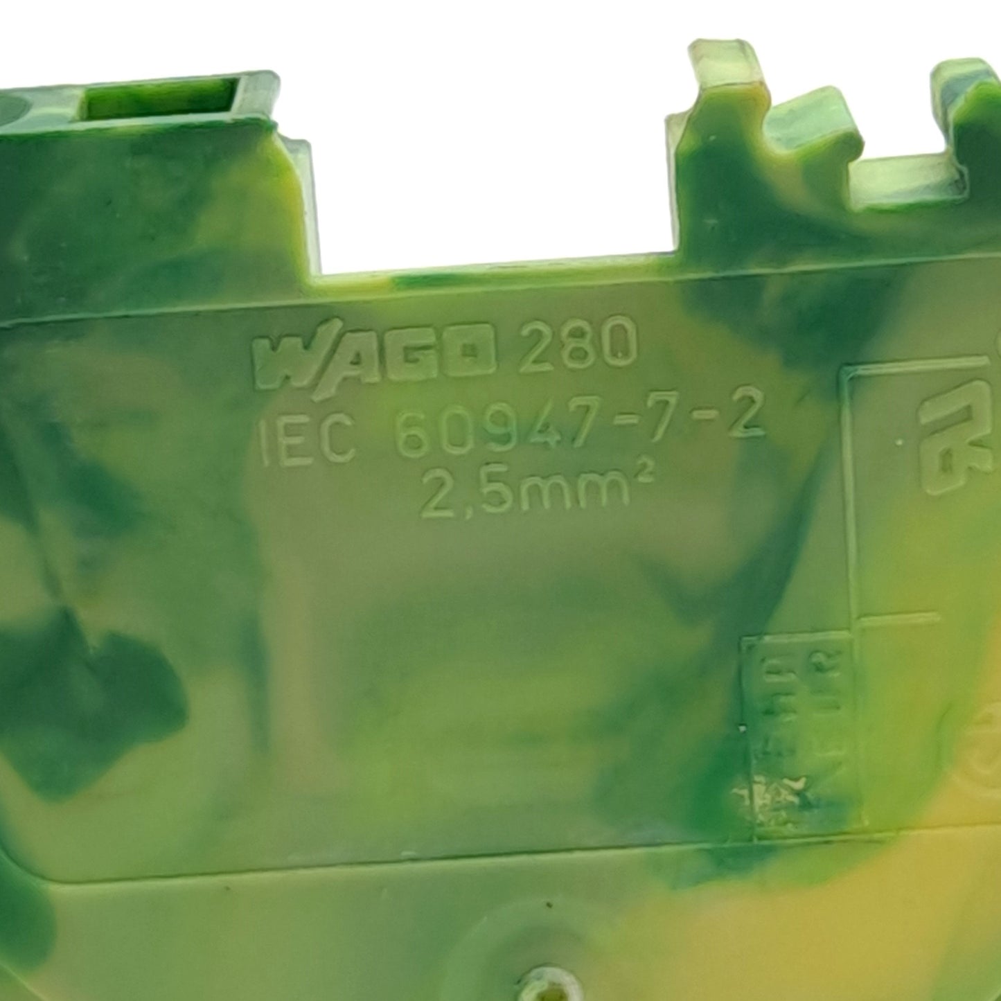 Used Lot of 3 Wago 280-687 Ground Terminal Block, 3-Conductor, 1-Level, 1-Potential