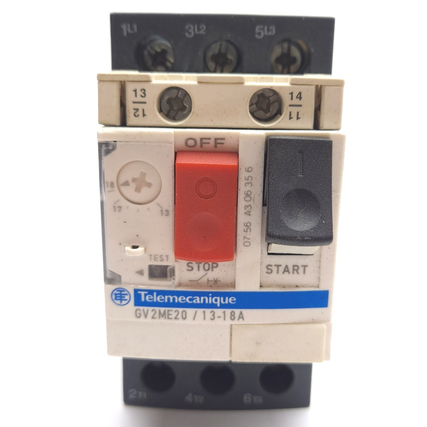 Used Telemecanique GV2ME20 Manual Motor Starter Circuit Breaker 3-Pole 690VAC 13-18A