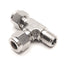 Used Parker M10MRT1/4N-316 Male Run Tee A-LOK Fitting, 1/4in NPT To 10mm OD Tube