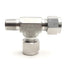 Used Parker M10MRT1/4N-316 Male Run Tee A-LOK Fitting, 1/4in NPT To 10mm OD Tube