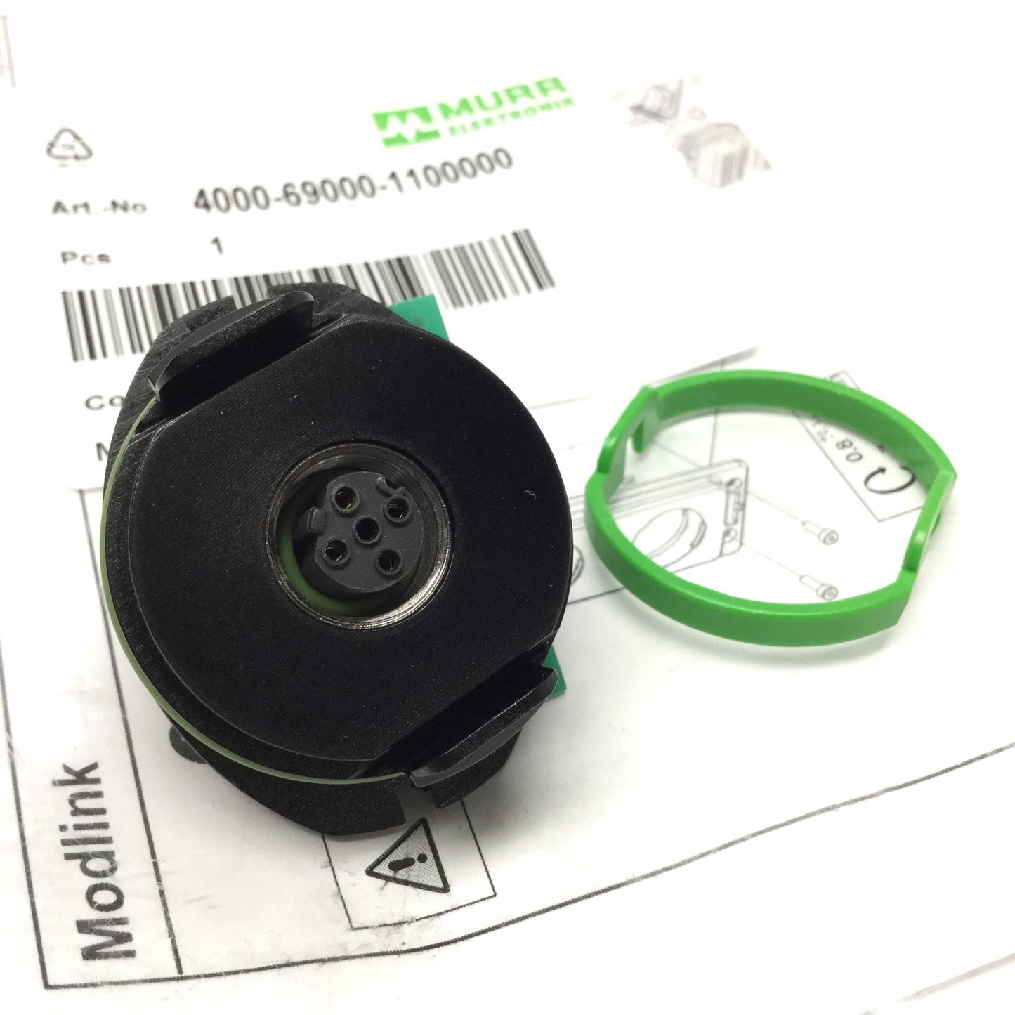 New Murr 4000-69000-1100000 Modlink MPV Insert M12 4-Pole Female D-Code to RJ45