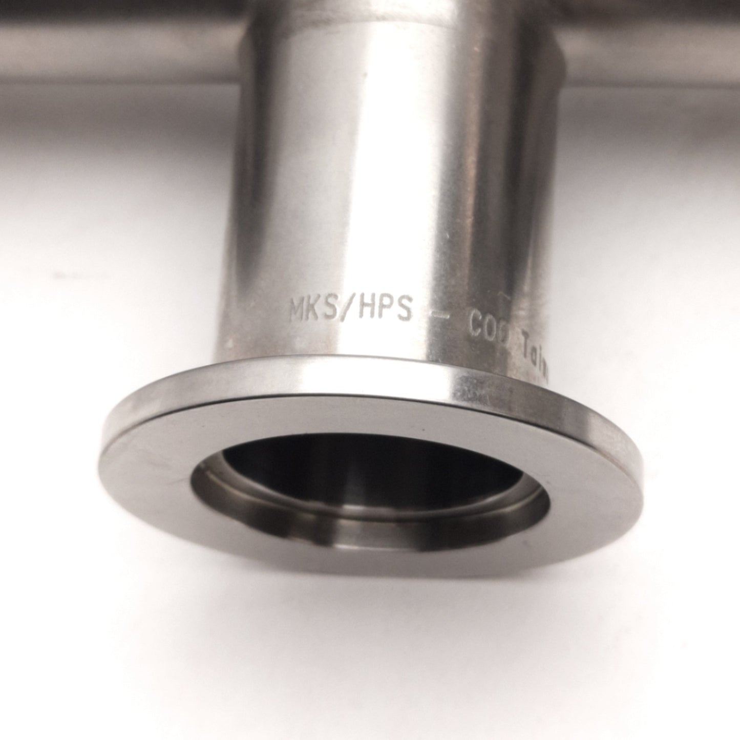Used MKS 100314603 Stainless Steel Vacuum Flange Tee Fitting, ISO-KF NW25, Series 31