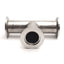 Used MKS 100314603 Stainless Steel Vacuum Flange Tee Fitting, ISO-KF NW25, Series 31