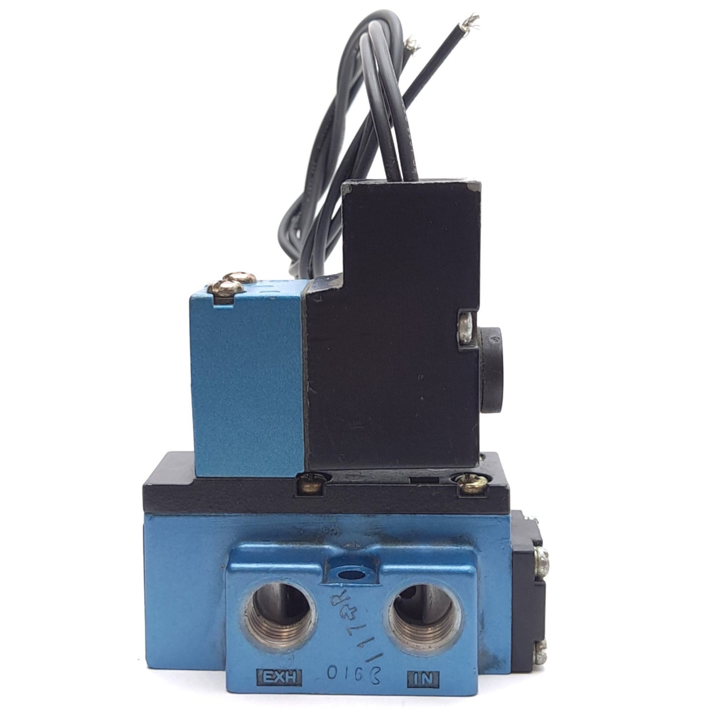 Used MAC 912B-PM-611CA Solenoid Valve, 4-Way, 25-150psi, W/ PME-611CAAA Pilot Valve