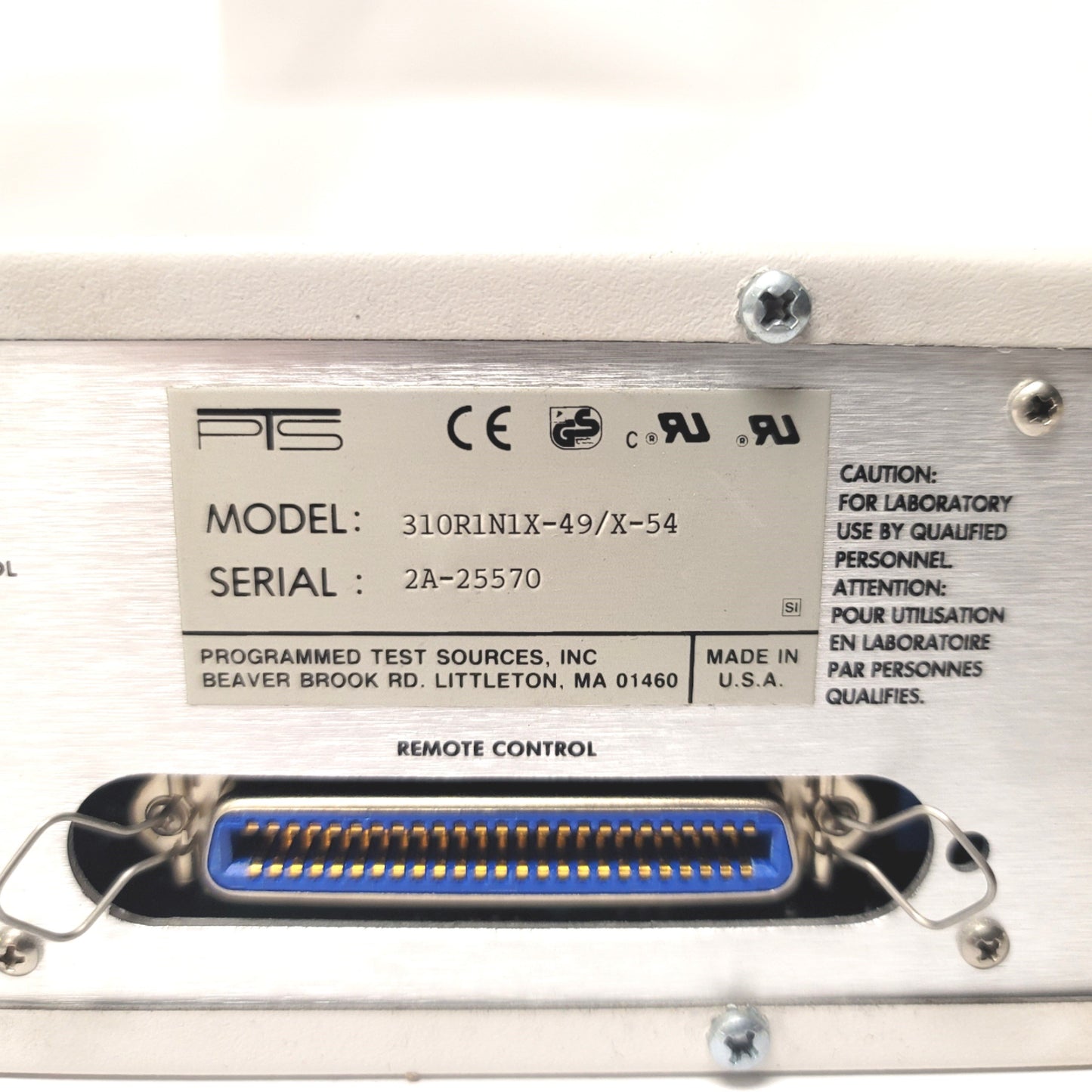 Used Programmed Test Sources 310R1N1X-49/X-54 Frequency Synthesizer 0.1-310Hz 120VAC