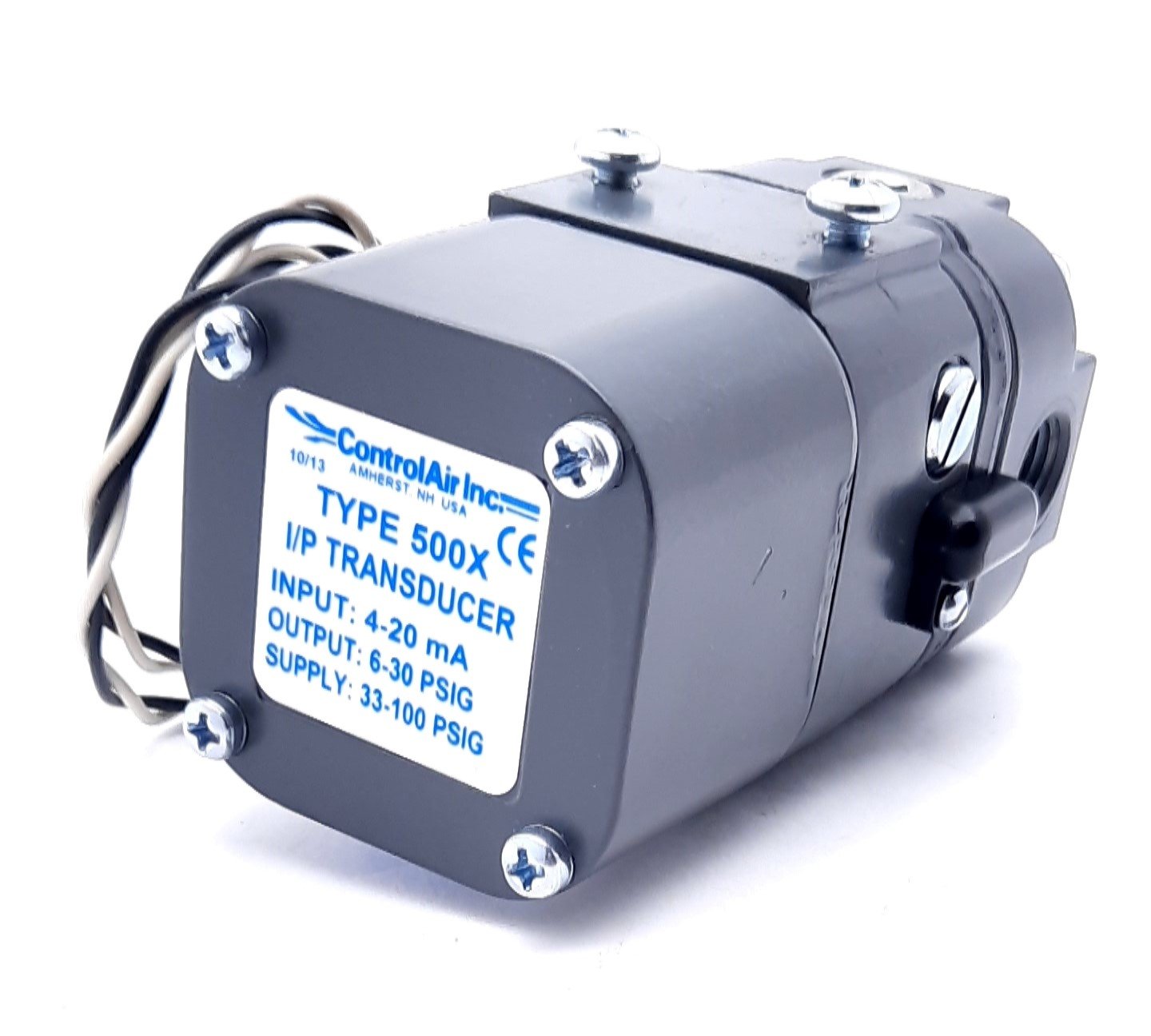 New Control Air 500-AE Electropneumatic I/P Transducer 4-20mA 6-30PSIG 33-100PSI
