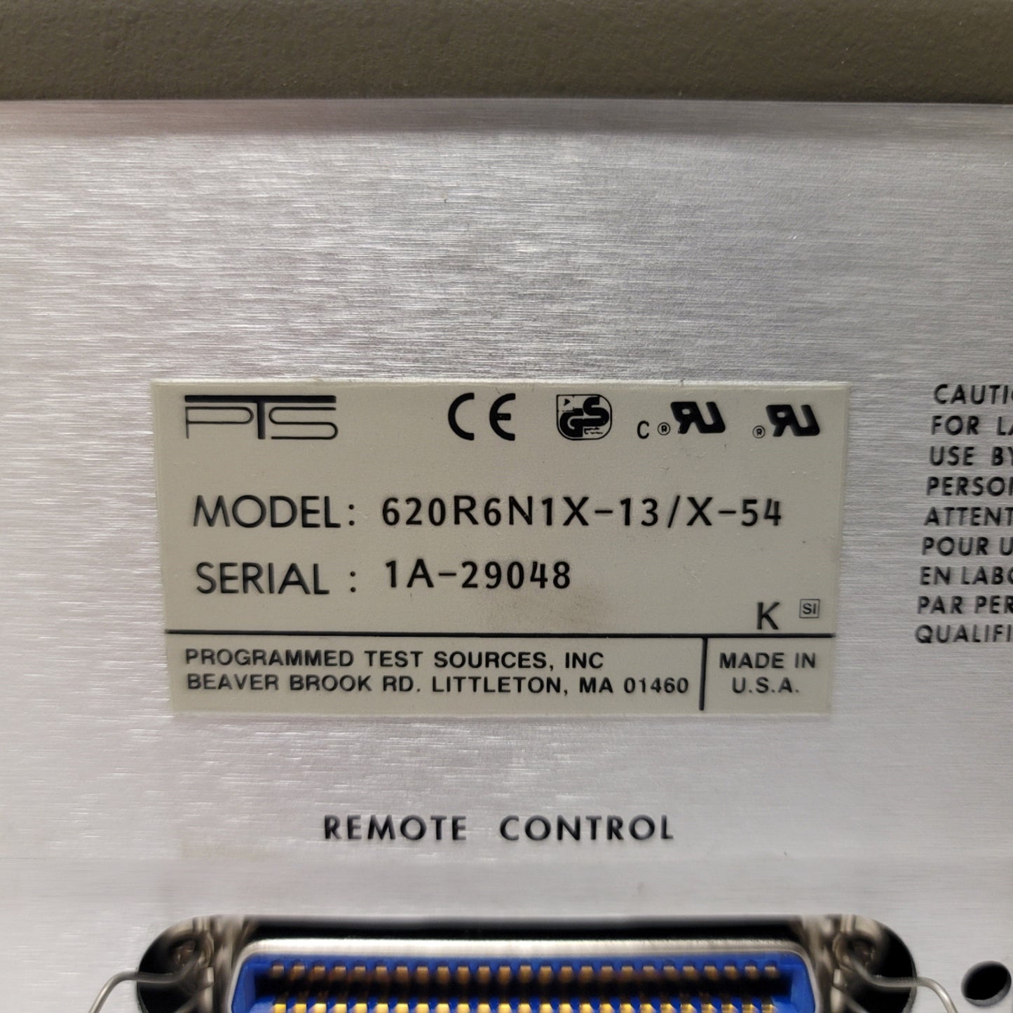 Used Programmed Test Sources 620R6N1X-13/X54 Frequency Synthesizer 3-620Hz 120VAC