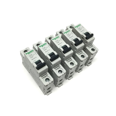 New – Open box Lot of 5 Schneider 24426 MULTI 9 C60 Circuit Breaker, 1-Pole, 2A C-Curve, 240VAC