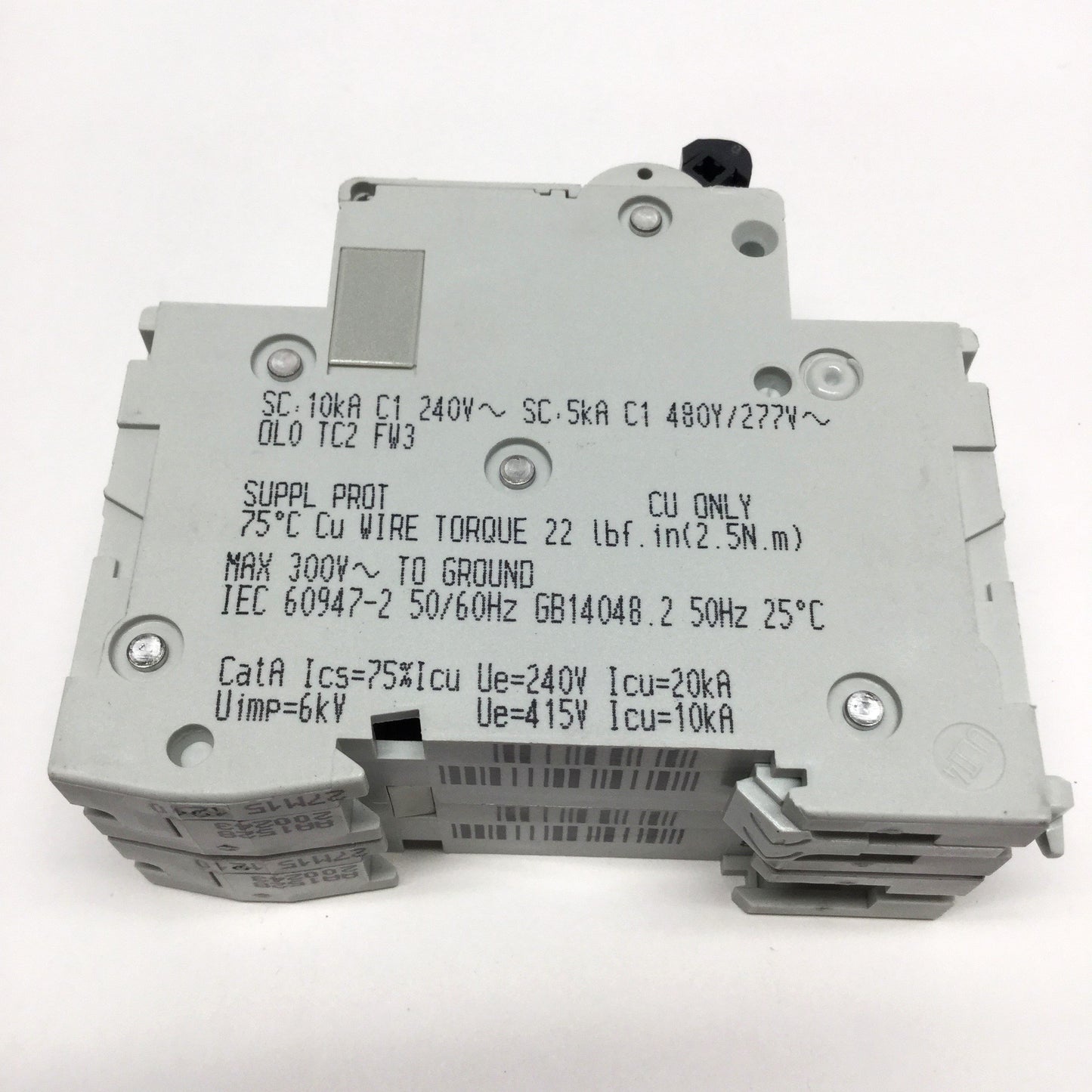 New – Open box Schneider 24516 MULTI 9 C60 Circuit Breaker, 2-Pole, 1A D-Curve, 440VAC