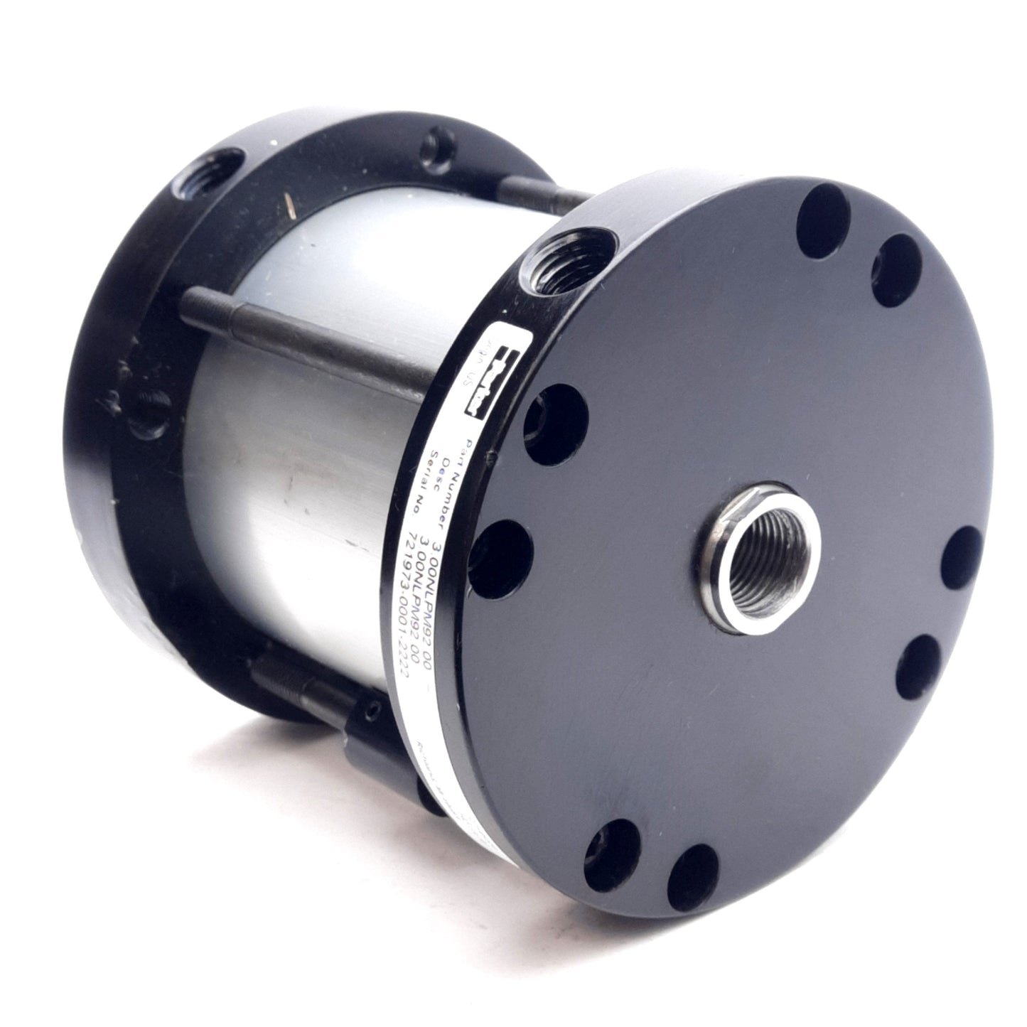 Used Parker 3.00NLPM92.00 Pneumatic Cylinder ø3in Bore, 2in Stroke, 145PSI, 1/4in NPT