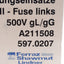 New Lot of 5 Ferraz Shawmut 597.0207 Cartridge Fuse Link, Class gL/gG, 20A 500V