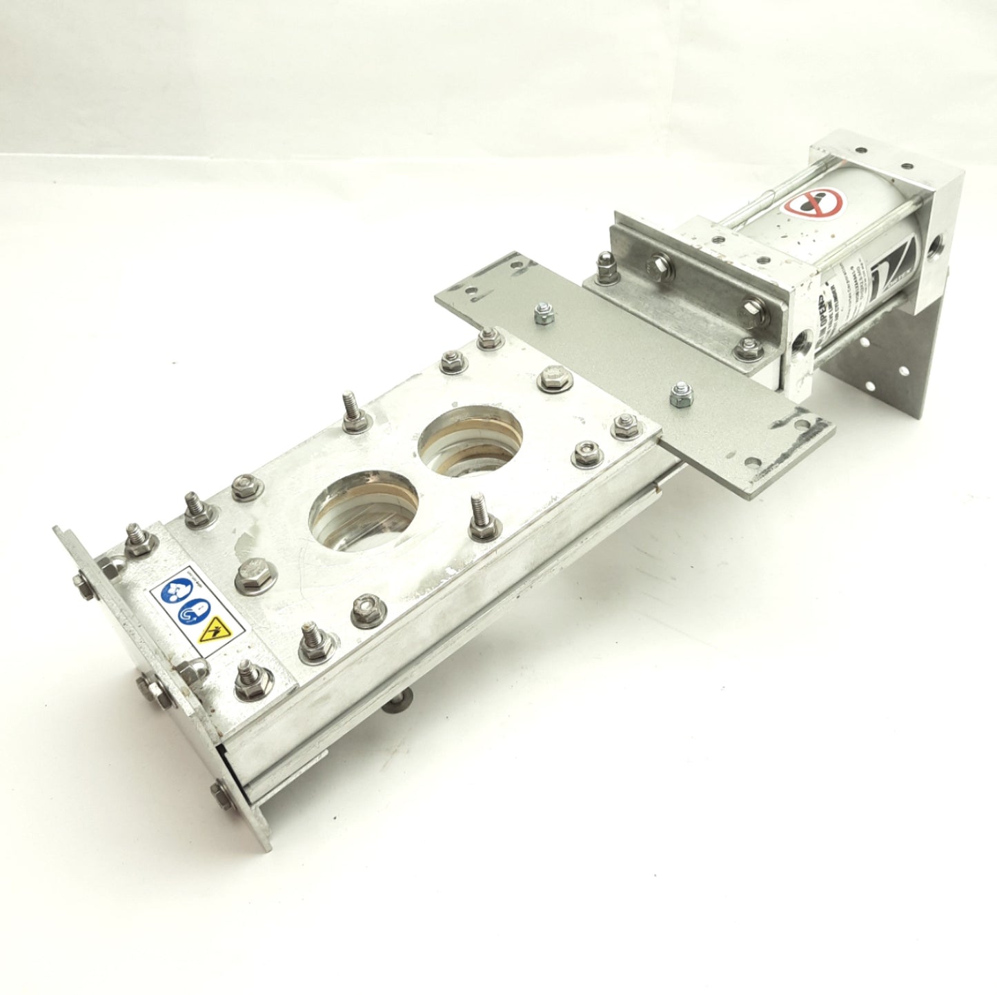 Used Salina Vortex DA2-2SSY-MG-SM1 Two Port Knife Gate Valve, 2in Diameter, 3/8in NPT