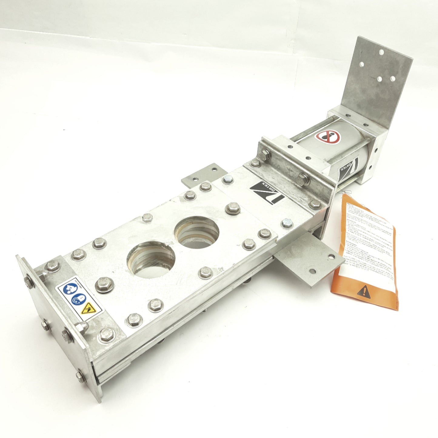 Used Salina Vortex DA2-2SSY-MG-SM1 Two Port Knife Gate Valve, 2in Diameter, 3/8in NPT