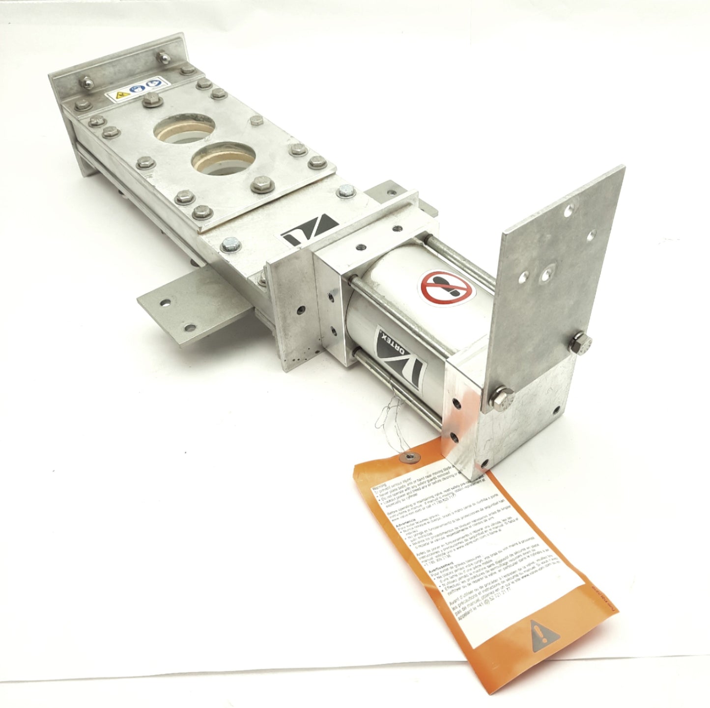 Used Salina Vortex DA2-2SSY-MG-SM1 Two Port Knife Gate Valve, 2in Diameter, 3/8in NPT