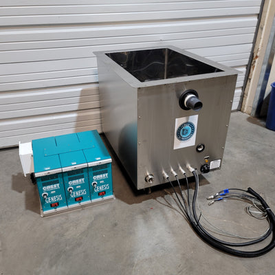 Used Crest 4HT-1826-18-SP Ultrasonic Cleaning Tank 1500W 40kHz 33Gal 18" x 26" x 18"