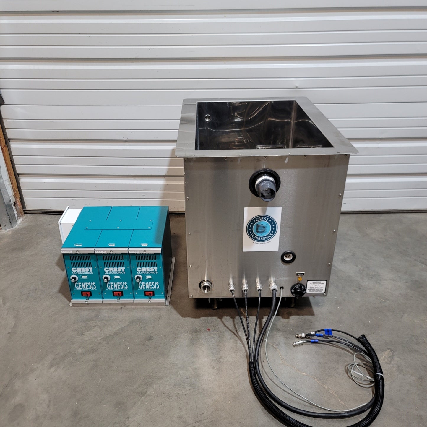 Used Crest 4HT-1826-18-SP Ultrasonic Cleaning Tank 1500W 40kHz 33Gal 18" x 26" x 18"