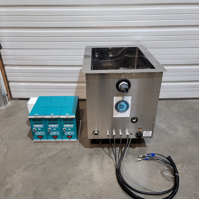 Used Crest 4HT-1826-18-SP Ultrasonic Cleaning Tank 1500W 40kHz 33Gal 18" x 26" x 18"
