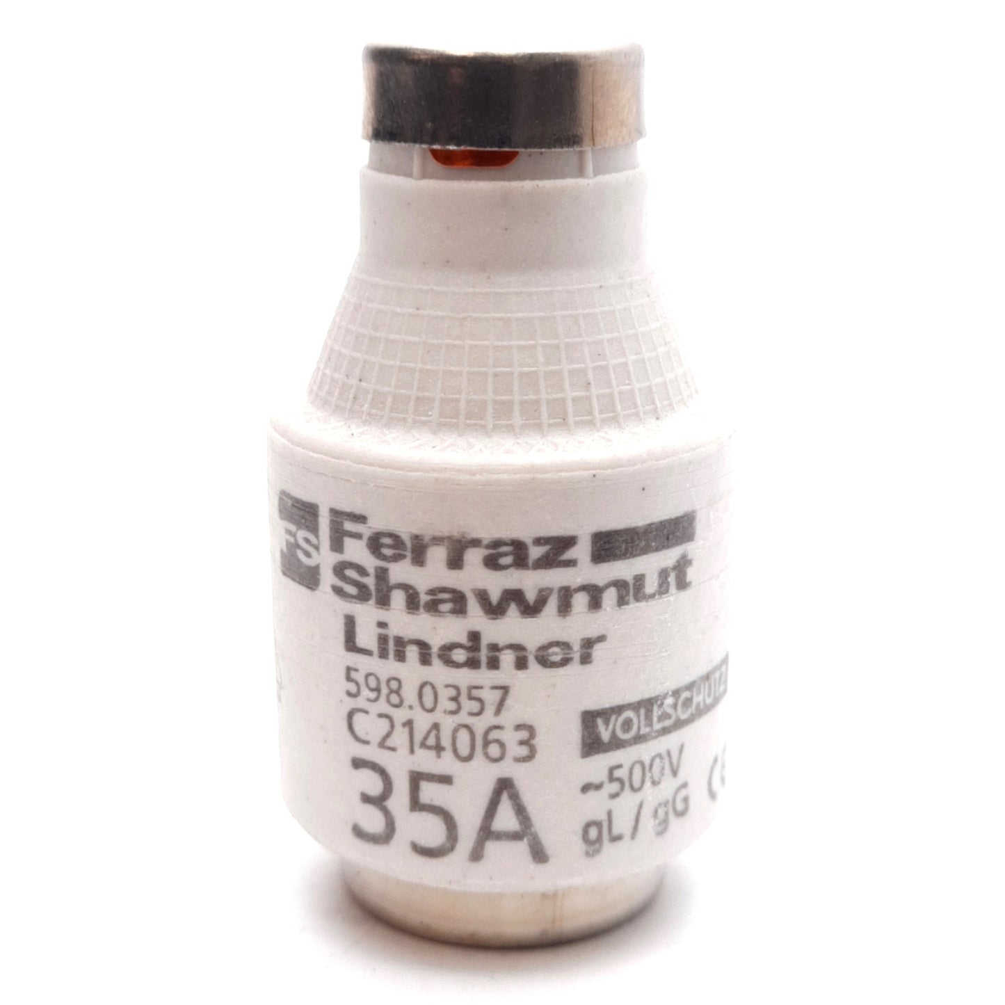 New Lot of 5 Ferraz Shawmut 598.0357 Cartridge Fuse Link, Class gL/gG, 35A 500V