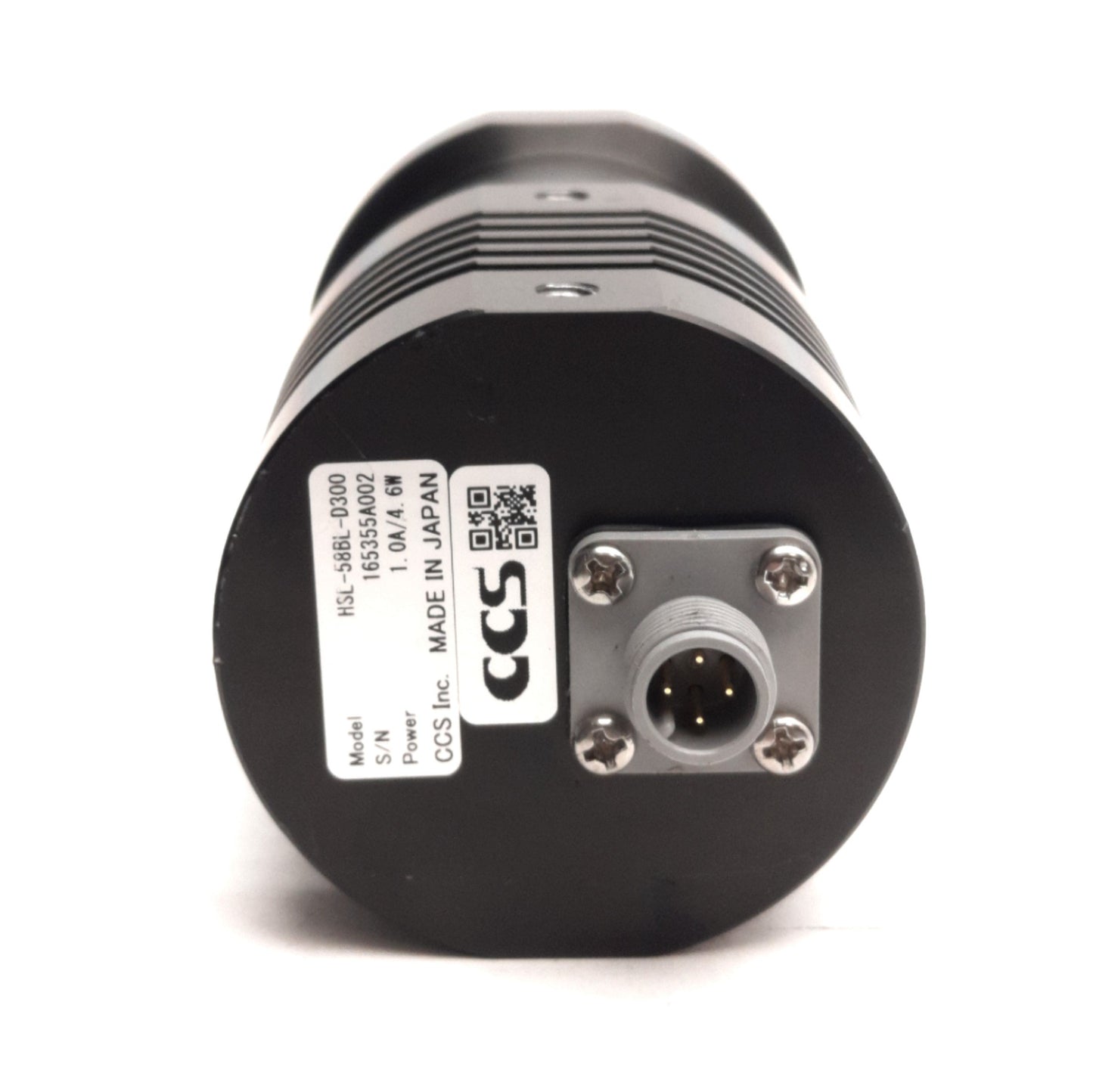 Used CCS HSL-58BL-D300 Spot Light, 2m WD, ø300mm Spot, M12 4-Pin, Blue Light