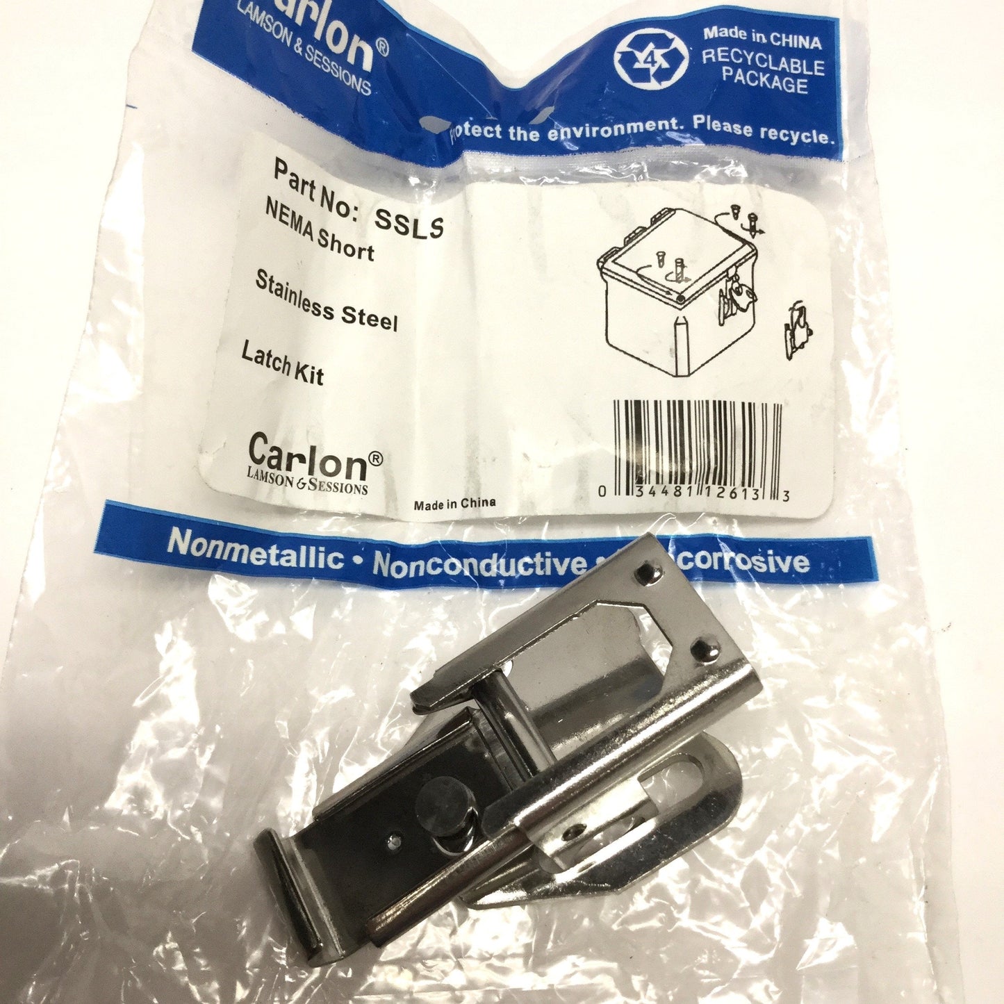 Used Carlon SSLS Stainless Steel Quick-Release Latch Kit for Circuit Safe Enclosures