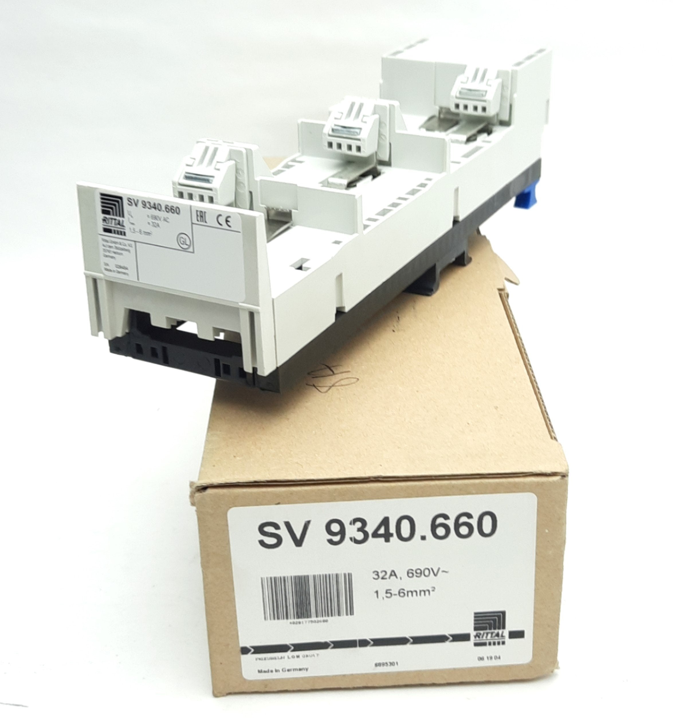 Rittal SV 9340.660 OM Adapter With Spring Clamp 3-Pole, 690VAC 32A 3-P ...