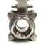 Used Dwyer 3-Piece Stainless Steel Manual Ball Valve, CF8M, 1000WOG, 1in NPT