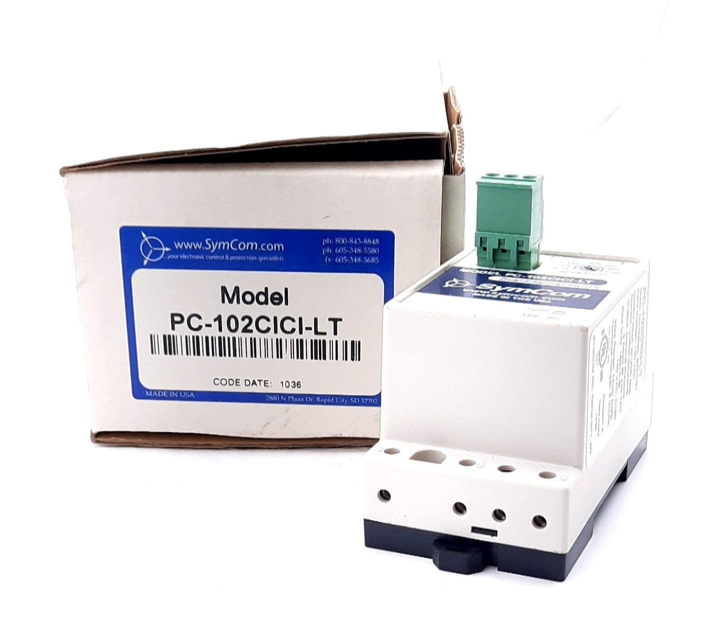 New SymCom PC-102CICI-LT Dual Channel Switch 120VAC, 5VDC Pulsed, 50/60Hz 5A