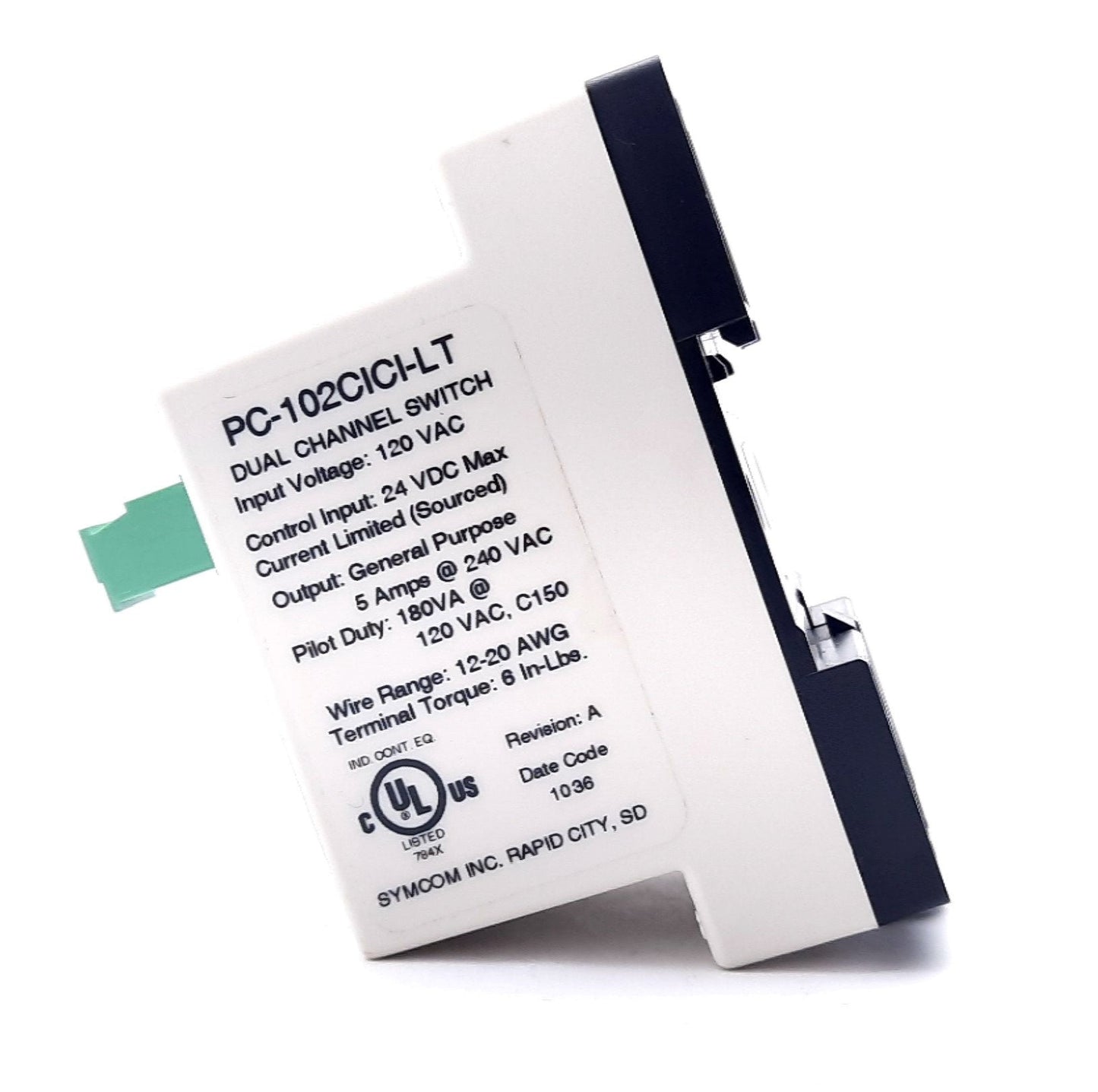 New SymCom PC-102CICI-LT Dual Channel Switch 120VAC, 5VDC Pulsed, 50/60Hz 5A