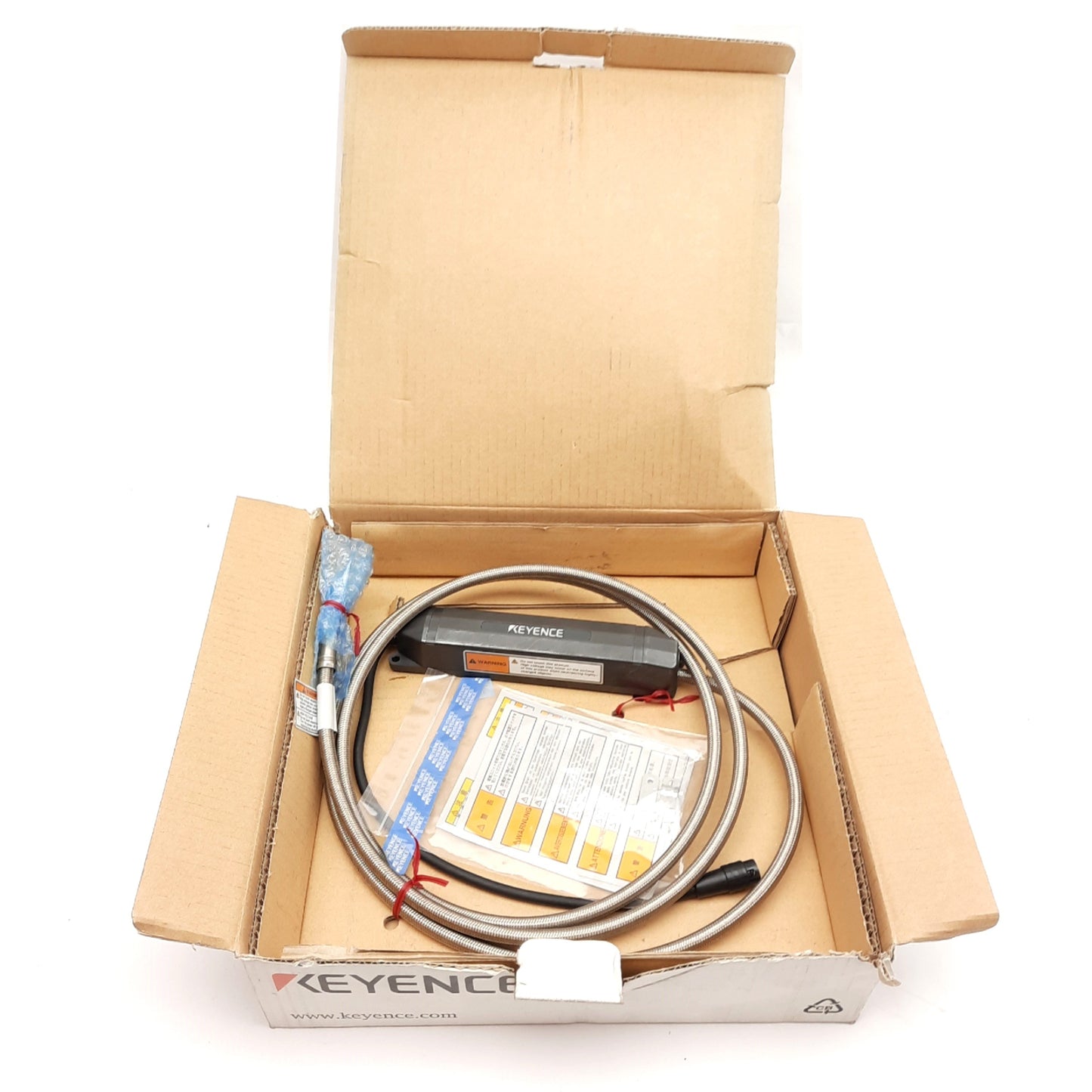 New Keyence SJ-M021G Spot Type Static Eliminator, 24VDC Supply, ±6kV Output, 2m Long