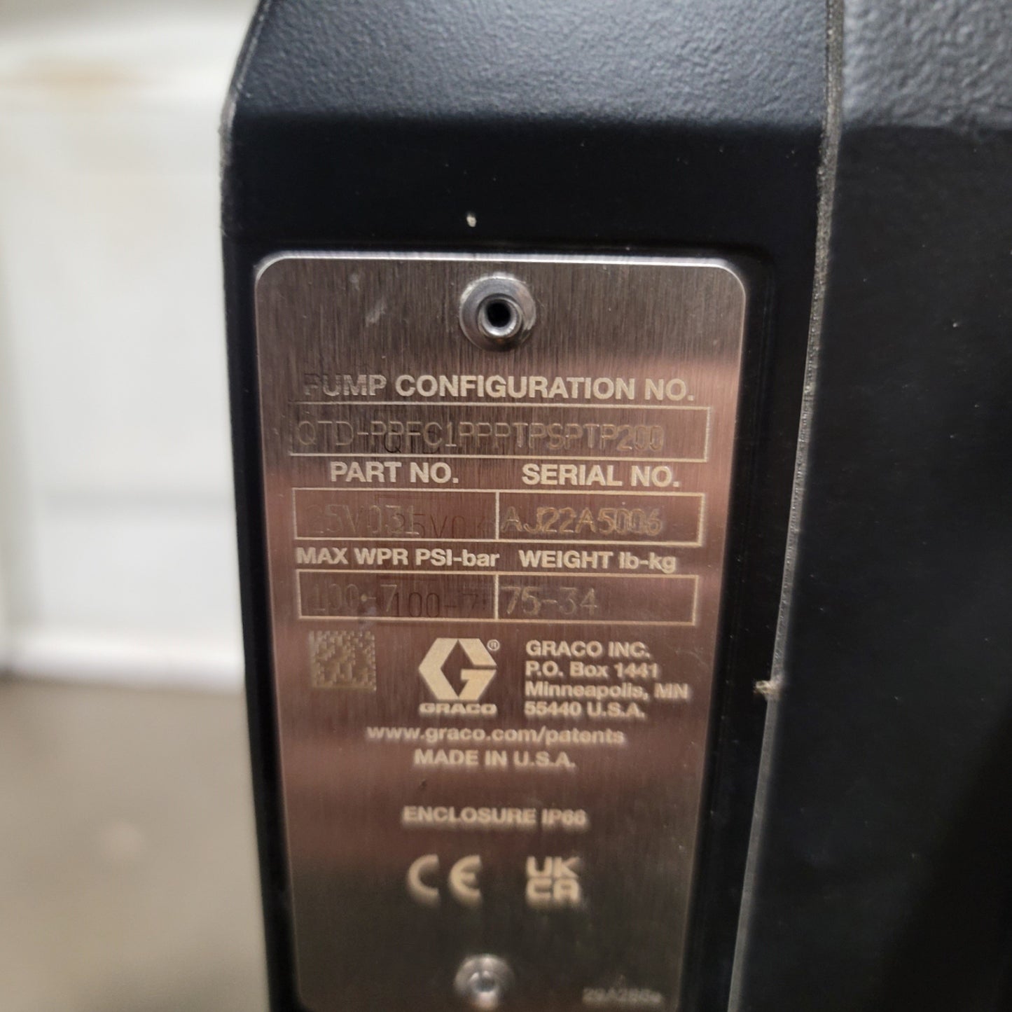 New Graco QTD-PPFC1PPPTPSPTP200 i80 Quantm Electric Operated Diaphragm Pump 240V 3PH