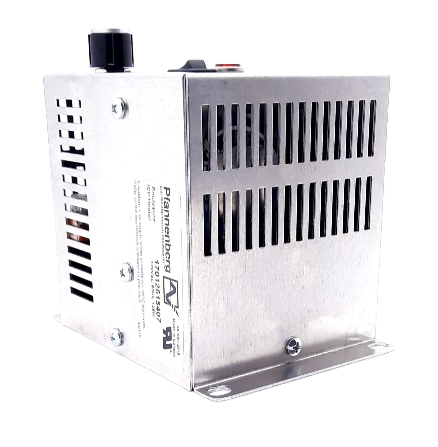 Used Pfannenberg 17012515407 Fan Heater W/Built-in Thermostat 120VAC 125W 16CFM
