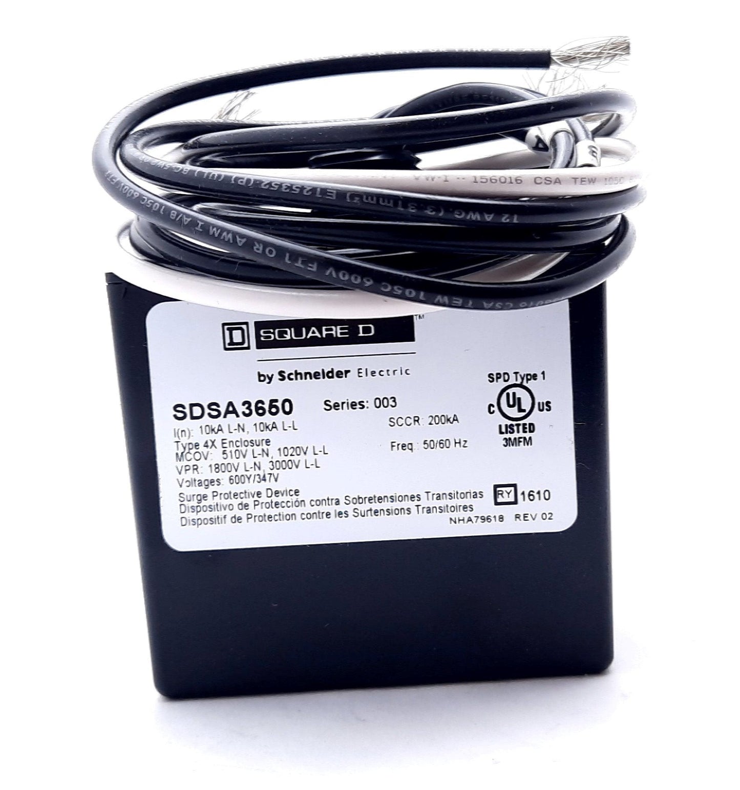 New Square D SDSA3650 3 Phase Industrial Surge Protector 600Y/347VAC 40kA