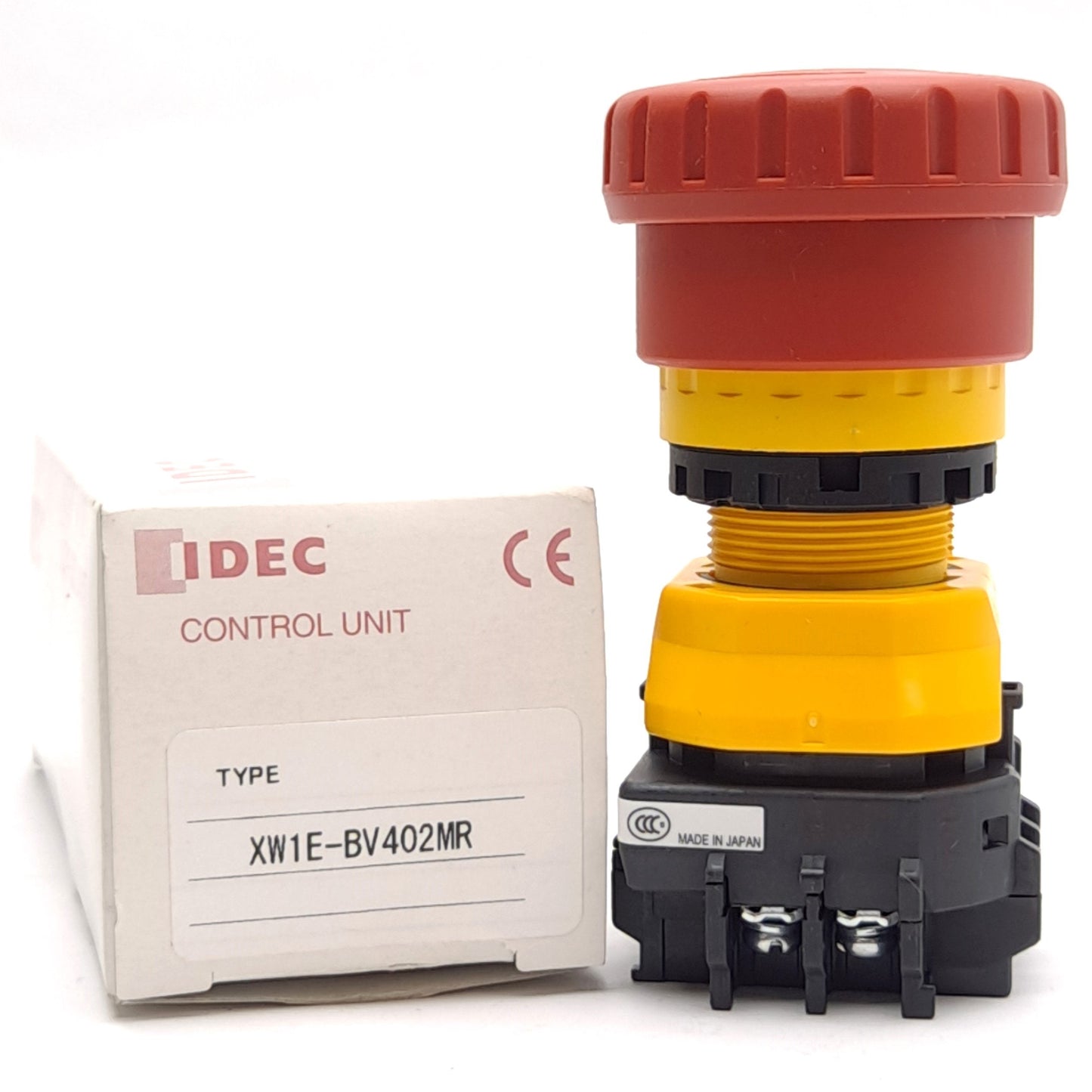 New IDEC XW1E-BV402MR Emergency Stop Switch, ø22mm Mounting, ø40mm Push-Pull Button