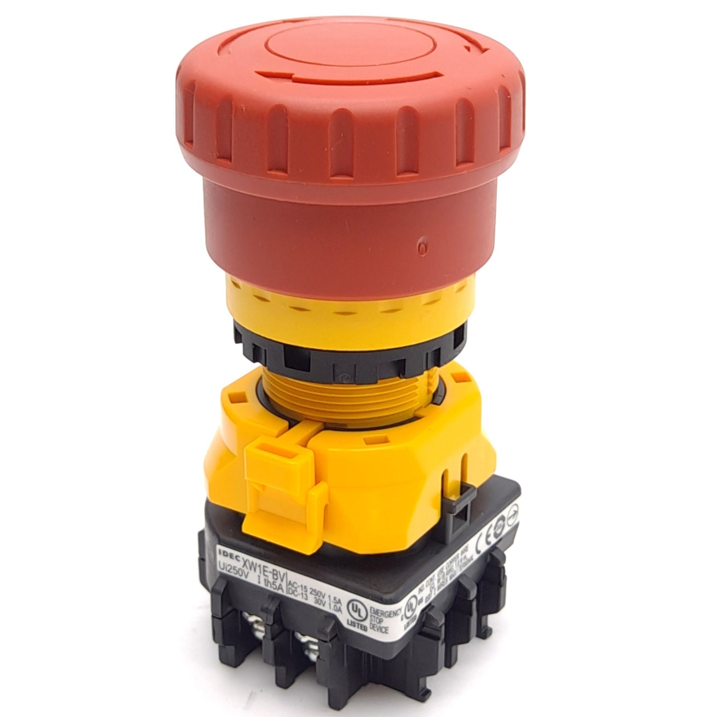 New IDEC XW1E-BV402MR Emergency Stop Switch, ø22mm Mounting, ø40mm Push-Pull Button