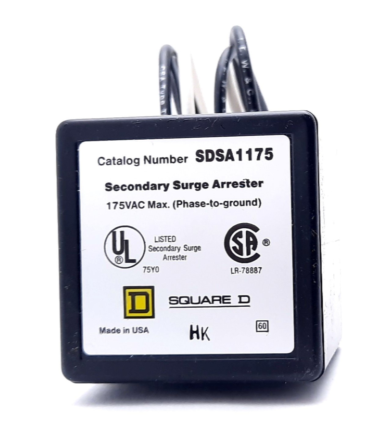 New Square D SDSA1175 Secondary Surge Arrester, Rating 120/240VAC, MCOV 150V