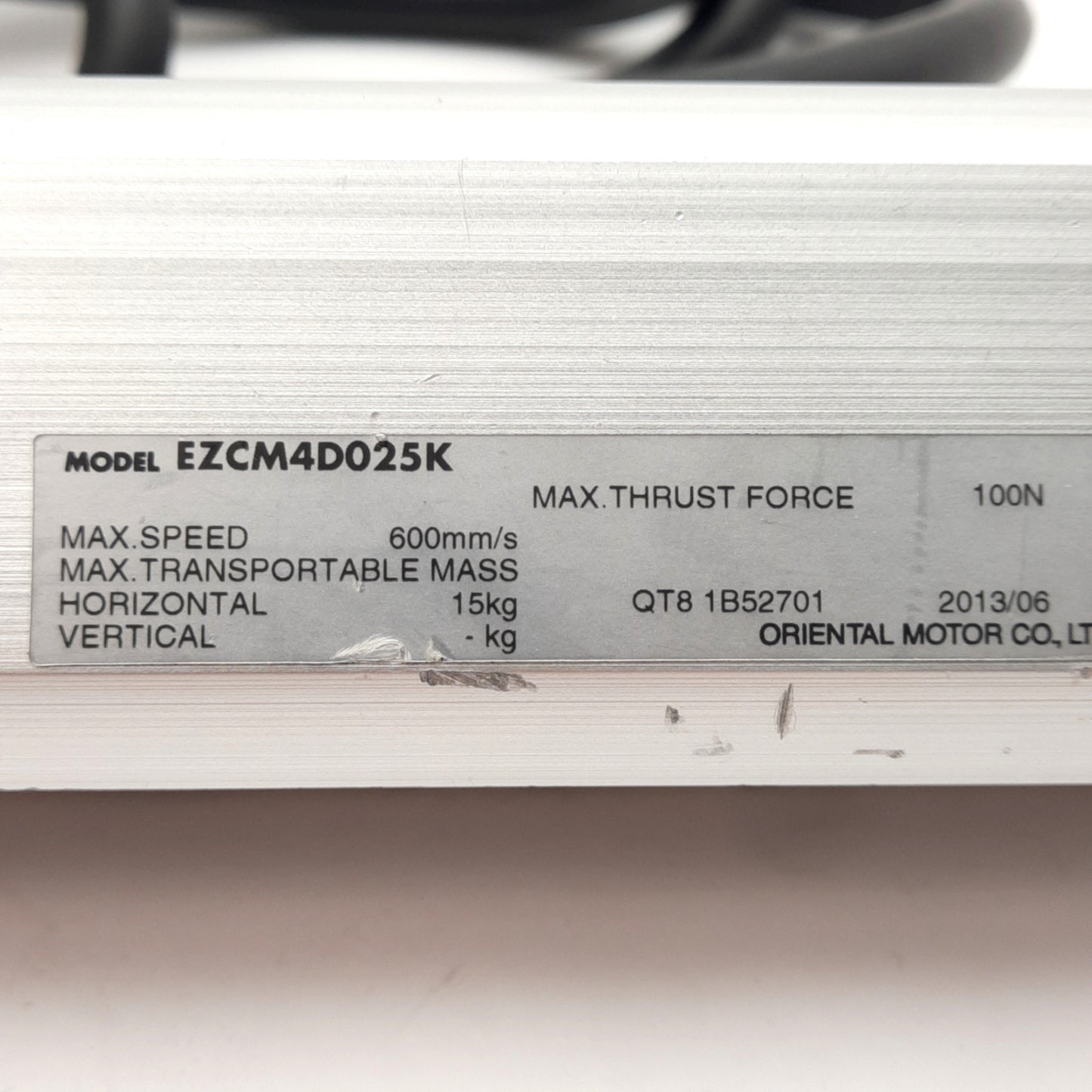 Used Limo EXCM4D025K EZ Series Linear Actuator, 250mm Stroke, 600mm/s, 100N Thrust