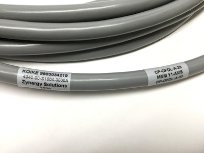 New – Open box Zynergy 4340-00-S1604-3000A MNM Y1-Axis Cable, 8-Pin/4-Pin, 25ft