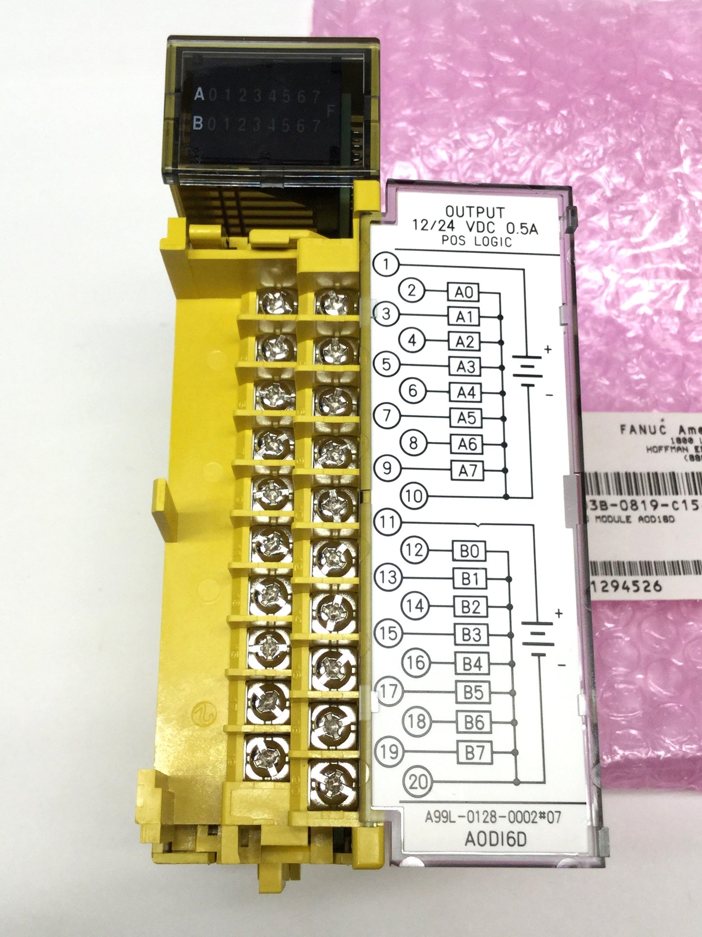 New Fanuc A03B-0819-C154 Digital Output Module, 16-Point, 12/24VDC 0.5A POS