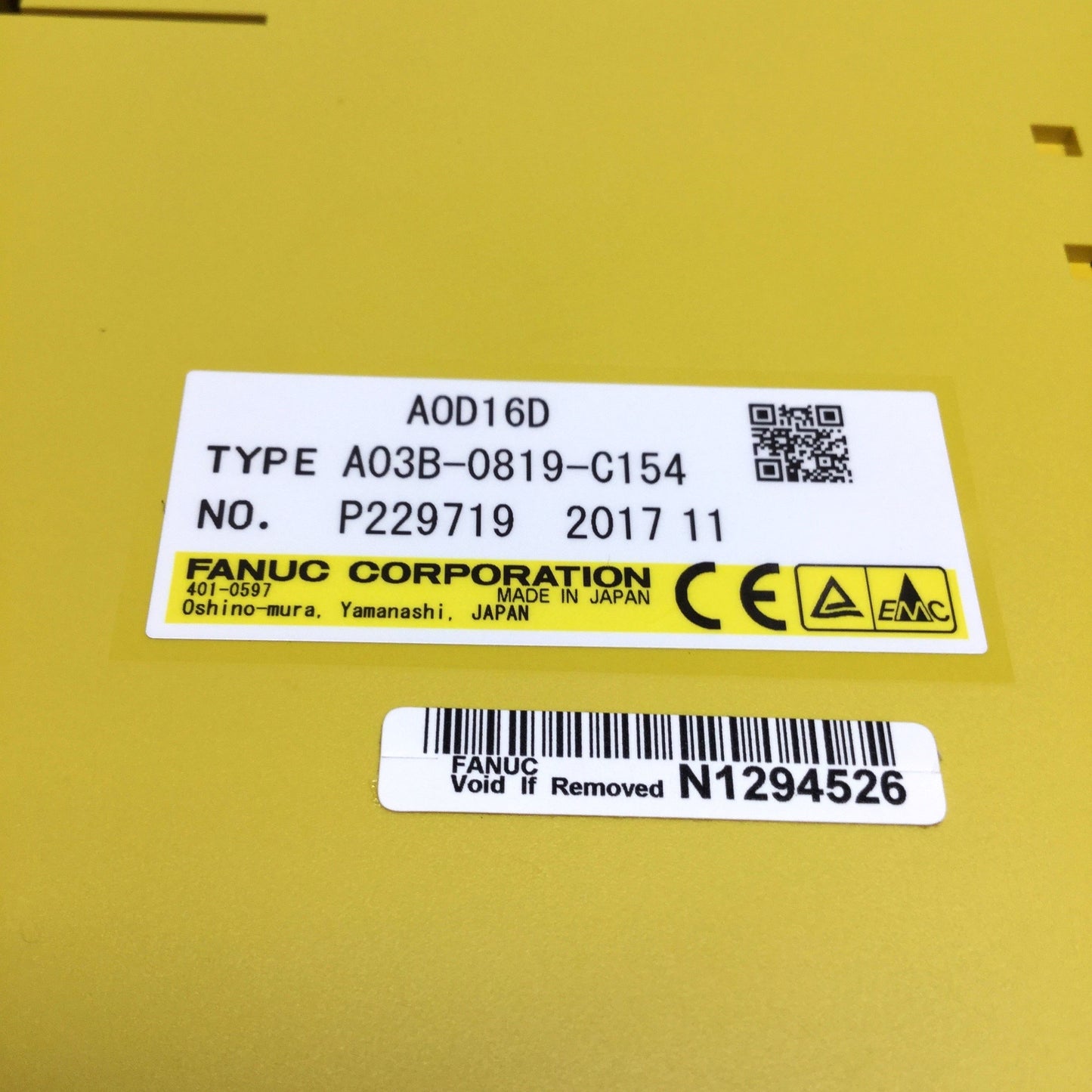 New Fanuc A03B-0819-C154 Digital Output Module, 16-Point, 12/24VDC 0.5A POS