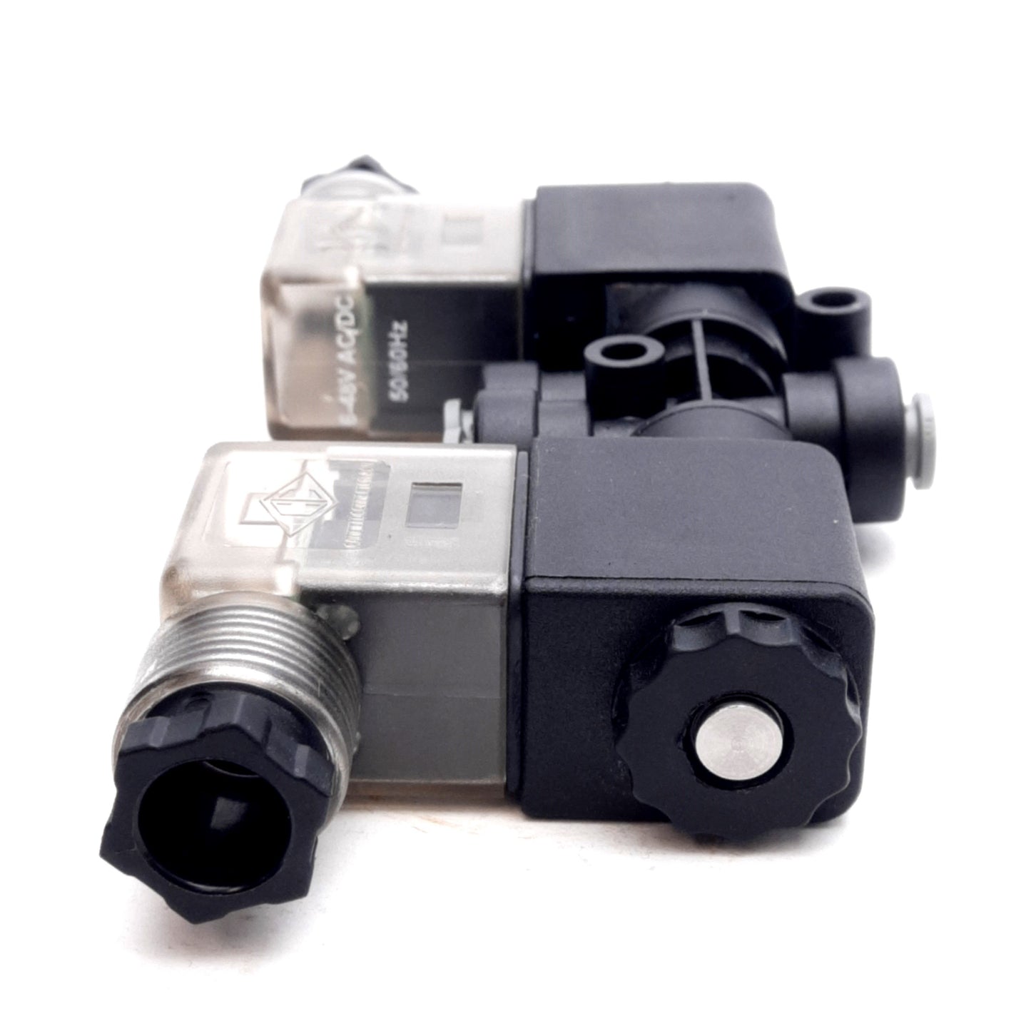 Used Spartan Scientific 3826-0-77-B3C3 Inert Gas Mixing Solenoids, 25PSI, 24VDC Coils
