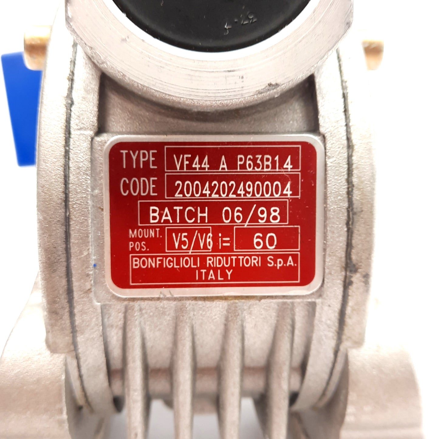 Used Bonfiglioli BC 220 Motor & VF44 Worm Gear Speed Reducer 60:1, ø18mm Bore, 180VDC