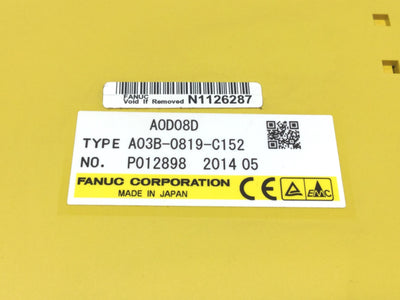 New Fanuc A03B-0819-C152 Digital Output Module, 8-Point, 12/24VDC 2A POS
